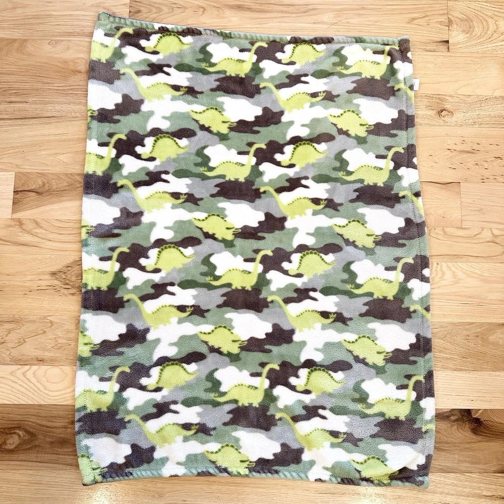 Adirondack Baby Blanket Dinosaur Dino Camo Camouflage Brachiosaurus Triceratop